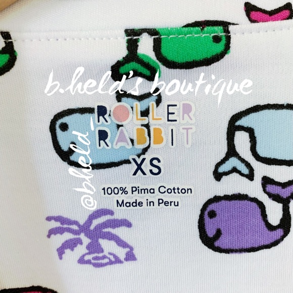 Roller Rabbit Moby Paradise Polo Pajamas in Multi Size X-Small XS Brand New NWT - Picture 6 of 16